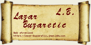 Lazar Buzaretić vizit kartica